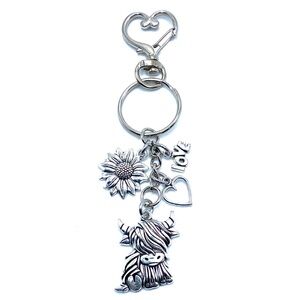 Highland Cow Keychain Bag Charm